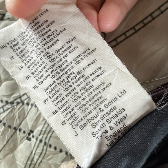 Barbour International MATLOCK Brown Size 6 Waxed Jacket Women Fleece Inside - Picture 16 of 16